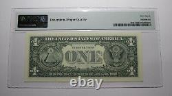 $1 2003 Radar Serial Number Federal Reserve Currency Bank Note Bill PMG UNC67EPQ