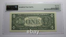$1 2003 Radar Serial Number Federal Reserve Currency Bank Note Bill PMG UNC67EPQ