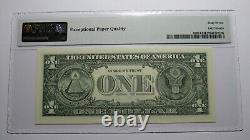 $1 2003 Radar Serial Number Federal Reserve Currency Bank Note Bill PMG UNC67EPQ