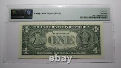 $1 2003 Radar Serial Number Federal Reserve Currency Bank Note Bill PMG UNC67EPQ