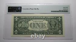 $1 2003 Radar Serial Number Federal Reserve Currency Bank Note Bill PMG UNC67EPQ