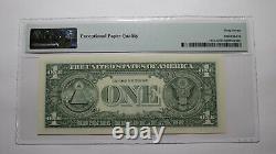 $1 2003 Radar Serial Number Federal Reserve Currency Bank Note Bill PMG UNC67EPQ