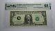 $1 2003 Radar Serial Number Federal Reserve Currency Bank Note Bill Pmg Unc68epq