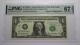 $1 2003 Repeater Serial Number Federal Reserve Currency Bank Note Bill Pmg Unc67