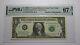 $1 2003 Repeater Serial Number Federal Reserve Currency Bank Note Bill Pmg Unc67