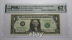 $1 2003 Repeater Serial Number Federal Reserve Currency Bank Note Bill PMG UNC67