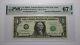 $1 2003 Repeater Serial Number Federal Reserve Currency Bank Note Bill Pmg Unc67