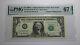 $1 2003 Repeater Serial Number Federal Reserve Currency Bank Note Bill Pmg Unc67