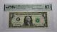 $1 2003 Repeater Serial Number Federal Reserve Currency Bank Note Bill Pmg Unc67