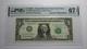 $1 2003 Repeater Serial Number Federal Reserve Currency Bank Note Bill Pmg Unc67