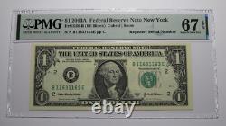 $1 2003 Repeater Serial Number Federal Reserve Currency Bank Note Bill PMG UNC67