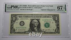 $1 2003 Repeater Serial Number Federal Reserve Currency Bank Note Bill PMG UNC67