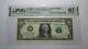 $1 2003 Repeater Serial Number Federal Reserve Currency Bank Note Bill Pmg Unc67