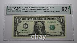 $1 2003 Repeater Serial Number Federal Reserve Currency Bank Note Bill PMG UNC67