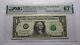 $1 2003 Repeater Serial Number Federal Reserve Currency Bank Note Bill Pmg Unc67