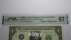 $1 2003 Repeater Serial Number Federal Reserve Currency Bank Note Bill PMG UNC67