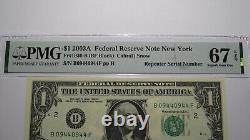 $1 2003 Repeater Serial Number Federal Reserve Currency Bank Note Bill PMG UNC67