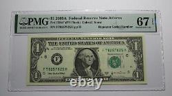 $1 2003 Repeater Serial Number Federal Reserve Currency Bank Note Bill UNC67EPQ