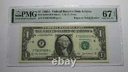 $1 2003 Repeater Serial Number Federal Reserve Currency Bank Note Bill UNC67EPQ