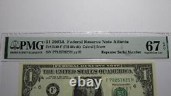 $1 2003 Repeater Serial Number Federal Reserve Currency Bank Note Bill UNC67EPQ