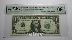 $1 2003 Repeater Serial Number Federal Reserve Currency Bank Note Bill UNC68EPQ