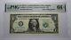 $1 2017 Radar Serial Number Federal Reserve Currency Bank Note Bill Pmg Unc66epq