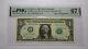 $1 2017 Radar Serial Number Federal Reserve Currency Bank Note Bill Pmg Unc67epq