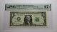 $1 2017 Radar Serial Number Federal Reserve Currency Bank Note Bill Pmg Unc67epq