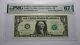 $1 2017 Radar Serial Number Federal Reserve Currency Bank Note Bill Pmg Unc67epq