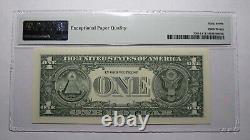 $1 2017 Radar Serial Number Federal Reserve Currency Bank Note Bill PMG UNC67EPQ