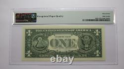 $1 2017 Radar Serial Number Federal Reserve Currency Bank Note Bill PMG UNC67EPQ