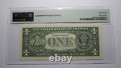 $1 2017 Radar Serial Number Federal Reserve Currency Bank Note Bill PMG UNC67EPQ