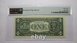 $1 2017 Radar Serial Number Federal Reserve Currency Bank Note Bill PMG UNC67EPQ