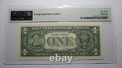 $1 2017 Radar Serial Number Federal Reserve Currency Bank Note Bill PMG UNC67EPQ