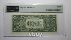 $1 2017 Radar Serial Number Federal Reserve Currency Bank Note Bill PMG UNC67EPQ