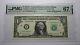 $1 2017 Radar Serial Number Federal Reserve Currency Bank Note Bill! Pmg Unc67