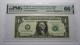 $1 2017 Repeater Serial Number Federal Reserve Currency Bank Note Bill Pmg Unc66