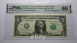 $1 2017 Repeater Serial Number Federal Reserve Currency Bank Note Bill PMG UNC66 $1 2017 Repeater Serial Number Federal Reserve Currency Bank Note Bill PMG UNC66