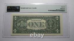 $1 2017 Repeater Serial Number Federal Reserve Currency Bank Note Bill PMG UNC66