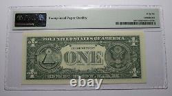 $1 2017 Repeater Serial Number Federal Reserve Currency Bank Note Bill PMG UNC66