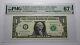 $1 2017 Repeater Serial Number Federal Reserve Currency Bank Note Bill Pmg Unc67