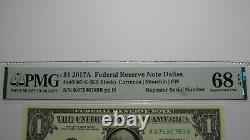 $1 2017 Repeater Serial Number Federal Reserve Currency Bank Note Bill UNC68EPQ
