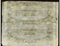 $1-$2 1860's Newport Rhode Island Obsolete Currency Uncut Sheet Bank Notes UNC+