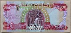 (1) MILLION Iraqi Dinar 40 x 25000 NEW IQD 25K UNC Authentic Iraq Currency