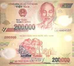 1 MILLION VIETNAMESE DONG 5 x 200,000 VND UNC BANKNOTES Vietnam money currency