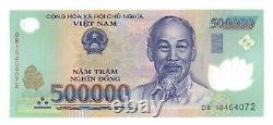 1 MILLION VIETNAM DONG = 2 x 500 000 Vietnamese Dong Currency UNC VND Banknote