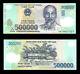 1 Million Vietnam Dong = 2 X 500,000 Unc Vietnamese Banknotes