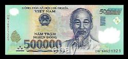 1 Million Vietnam Dong = 2 x 500,000 UNC Vietnamese Banknotes