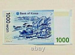 1 x 1,000 South Korean Won UNC Banknote = 1000 KRW (Korea Wan Currency Notes)