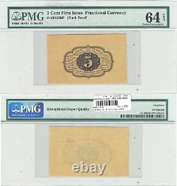 1st Issue 5 Cents Fractional Currency Proof No Frameline PMG Choice Unc-64 EPQ